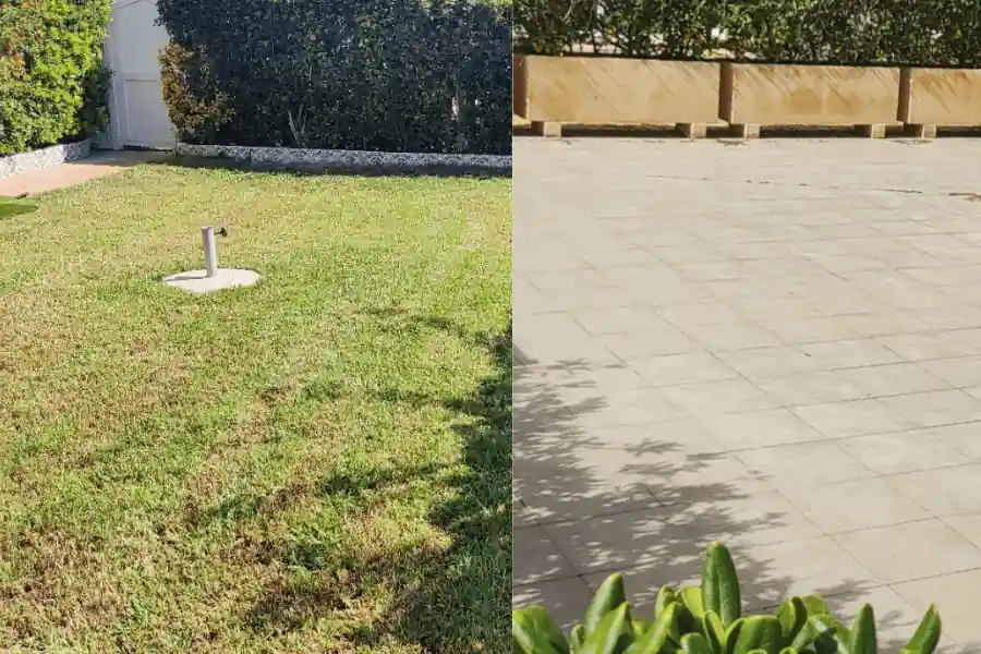 Instalación mixta tierra y hormigón